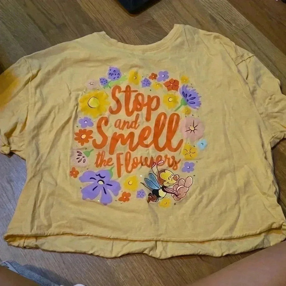Disney Tops - Disney World Flower & Garden Festival Crop Stop Stop and Smell the Flowers S